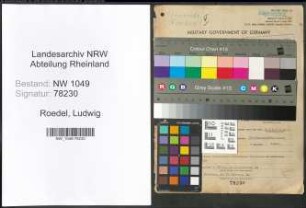 Entnazifizierung Ludwig Roedel , geb. 27.05.1905 (Gemeindesekretaer)