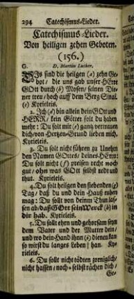 Catechismus-Lieder.