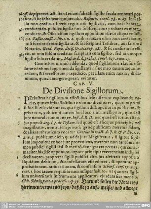 Cap. V. De Divisione Sigillorum