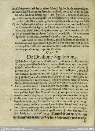 Cap. V. De Divisione Sigillorum