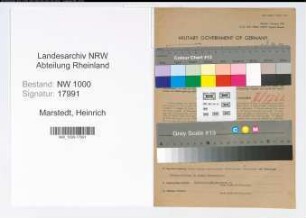 Entnazifizierung Heinrich Marstedt, geb. 10.07.1895 (Verw.Inspektor)