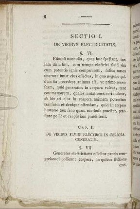 Sectio I. De viribus Electricitatis.