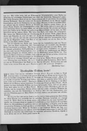 Theologische Existenz heute!