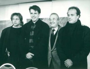 IFF 1988. Jean-Philippe Ecoffey, Lambert Wilson, Andrzej Wajda, Laurent Malet. Les possedes, Frankreich
