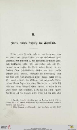 H. Zweite curiose Fügung des Schicksals