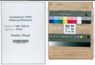 Entnazifizierung Margot Goetzke , geb. 09.03.1900 (Stenotypistin)