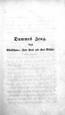 Dummes Zeug