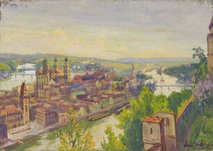 Passau von der Veste "Oberhaus". Juni 1941