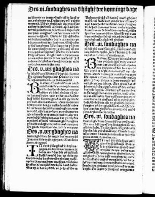 Des vi. sondaghes na d' hilghe[n] dre konninge dage