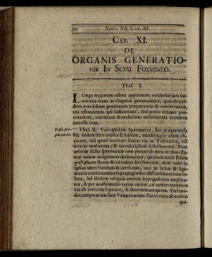Cap. XI. De Organis Generationis In Sexu Foemineo. - Cap. XV. De Cebero Oblongato Seu Medulla Spinali.