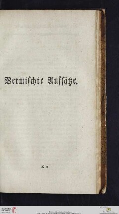 Vermischte Aufsätze