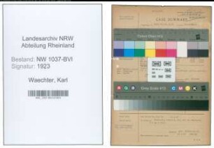 Entnazifizierung Karl Waechter , geb. 08.07.1906 (Zahnarzt)