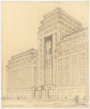 Verlagshaus des Scherl-Verlages, Berlin: Perspektivische Ansicht