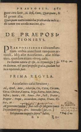 De Praepositionibus.