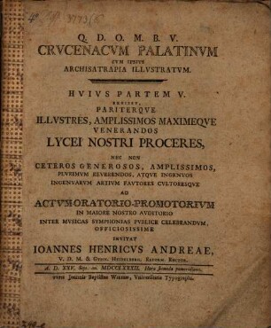 Crucenacum Palatinum Cum Ipsius Archisatrapia Illustratum, 5