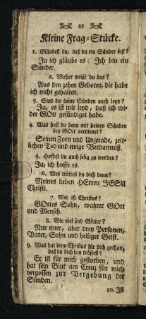 Kleine Frag-Stücke