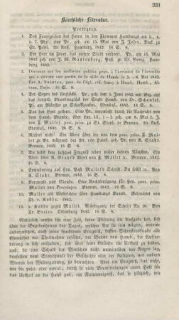 231-244 Kirchliche Literatur