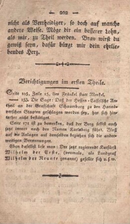 Berichtigungen im ersten Theile.