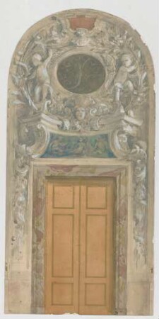 Thiersch, Friedrich von; München; Justizpalast - Dekorationsentwurf (Ansicht)