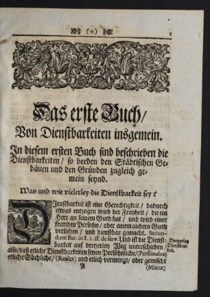 Was und wie vielerley die Dienstbarkeit sey