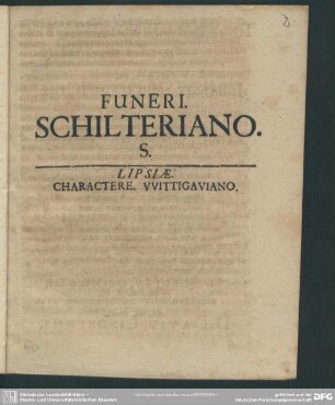 Funeri Schilteriano S.
