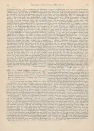 499-502 [Rezension] Jaffé, Phpp., Regesta pontificum romanorum ab condita ecclesia ad annunm post Christum natum 1198. Editionem II