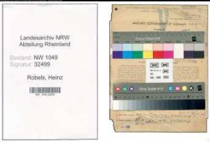 Entnazifizierung Heinz Robels , geb. 09.08.1901 (Kaufmaennischer Angestellter)