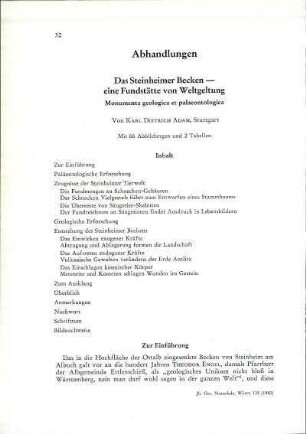 Das Steinheimer Becken - eine Fundstätte von Weltgeltung