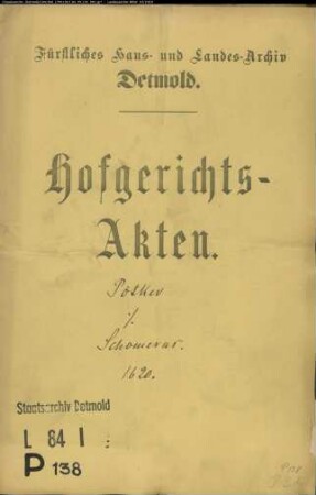 Pötkers Witwe Margarete Eggerding gegen Bernhard Schomerus, Rektor in Salzuflen - Beleidigung