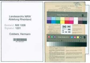 Entnazifizierung Hermann Cobbers , geb. 16.03.1898 (Kaufmann)