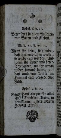 Ephes. 6. V. 18. - Ephes. 5 V. 20.