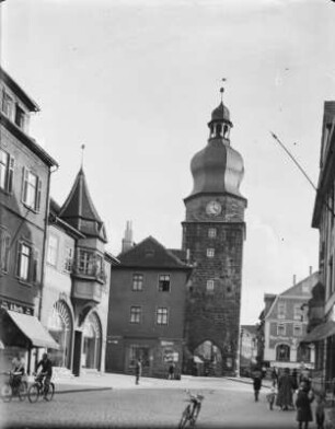 Coburg, Spitaltor : Coburg. Blick zum Spitaltor, Steinweg