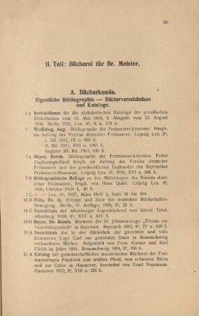 A. Bücherkunde