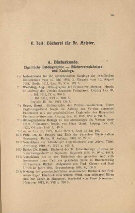 A. Bücherkunde