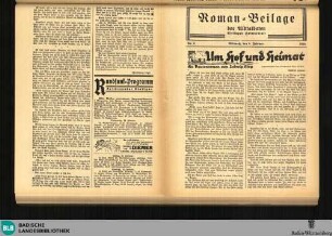 Der Albtalbote : Ettlinger Heimatblatt ; Mittelbadischer Kurier ; Badischer Landsmann, Roman-Beilage