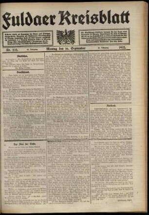 Ausgabe vom Montag, den 16. September 1912.
