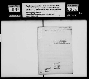 Eichtersheimer, Mathilde Sara geb. Westheimer, Witwe des Fabrikanten Albert Eichtersheimer zur Zeit in Basel Käufer: Stadt Karlsruhe Lagerbuch-Nr. 5539 Karlsruhe