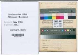 Entnazifizierung Berni Biermann , geb. 21.07.1907 (Kassenangestellter)
