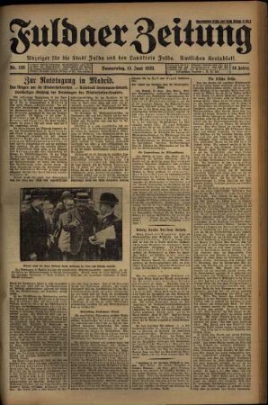 Ausgabe vom Donnerstag, den 13. Juni 1929.