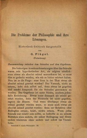 Zeitschrift für exakte Philosophie im Sinne des neueren philosophischen Realismus. 11. 1875