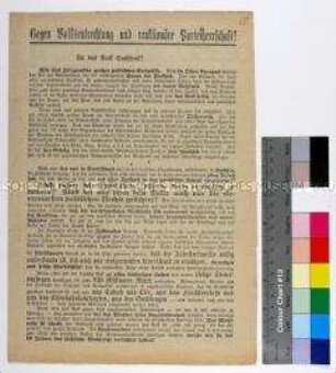 Aufruf an das sächsische Volk gegen die Reichstagsbeschlüsse zur Finanzreform vom März 1906