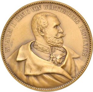 Medaille auf die deutsche Fachausstellung für das Hotel- und Wirtschaftswesen, Kochkunst und verwandte Gewerbe 1897 in Stuttgart