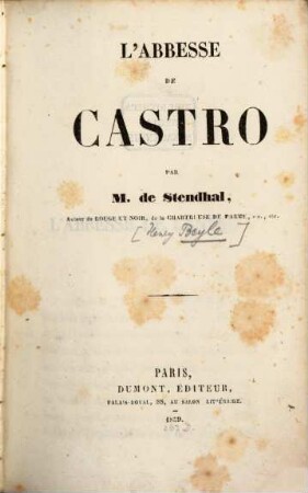 L' abbesse de Castro