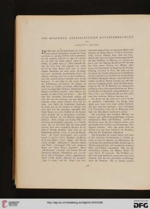 Von modernen amerikanischen Kunstsammlungen