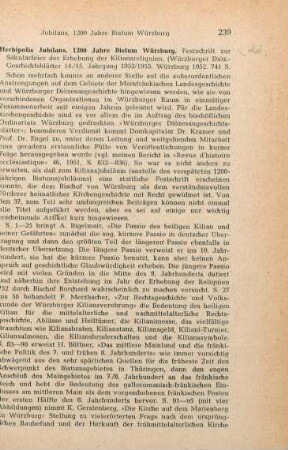 239-241 [Rezension] Herbipolis jubilans