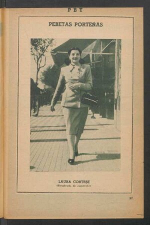 Laura Cortese (empleada de comercio) - [Fotografía] : Pebetas porteñas