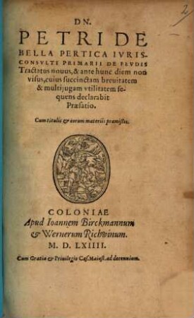 De feudis tractatus novus