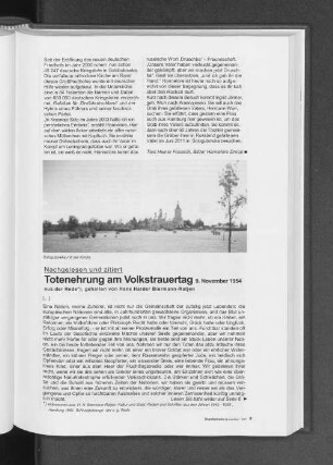 Totenehrung am Volkstrauertag