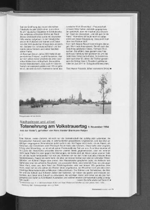 Totenehrung am Volkstrauertag