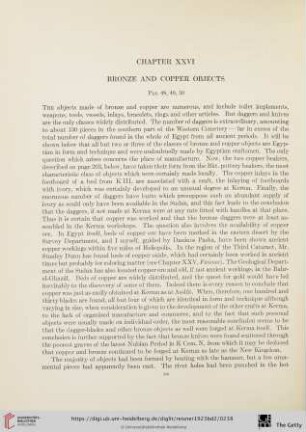 Chapter XXVI: Bronze and Copper Objects